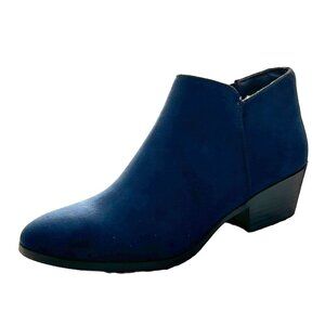 Style & Co WILEYY Women's Booties Heel Ankle Boots Navy Size 5.5